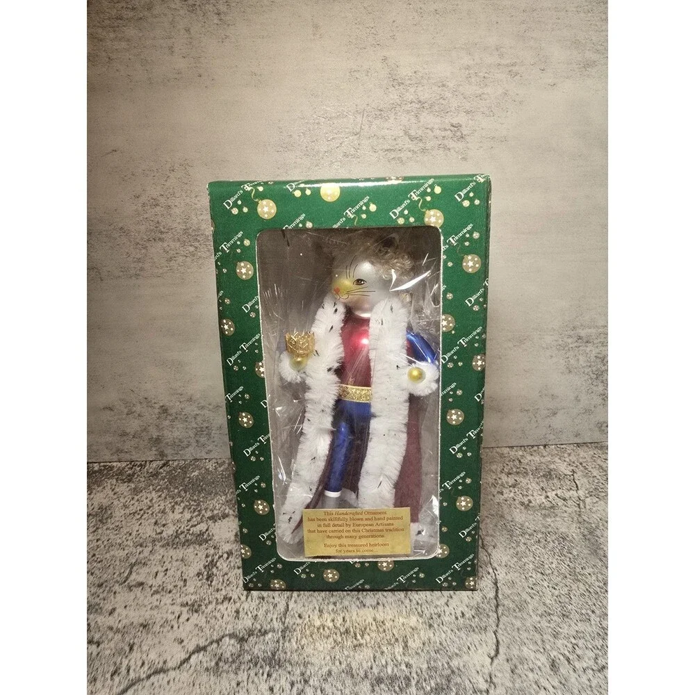 Soffieria De Carlini Christmas Ornament Mouse King Vintage  NWT Original Package